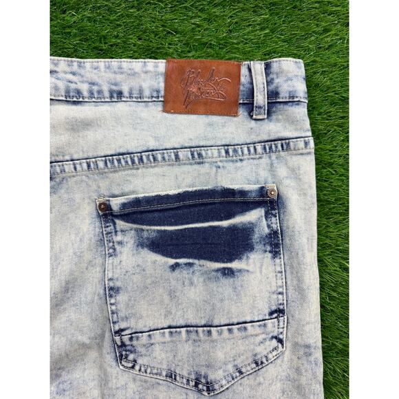 Bleecker & Mercer Mens Jeans 40x34 Slim Fit Angel Print Distressed Denim Pants - Picture 5 of 10